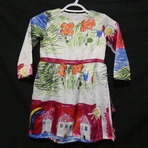 DAMAGED!!! Playful Dress by Kids Clothes | large | Zip Back | Repair at Seams!!!